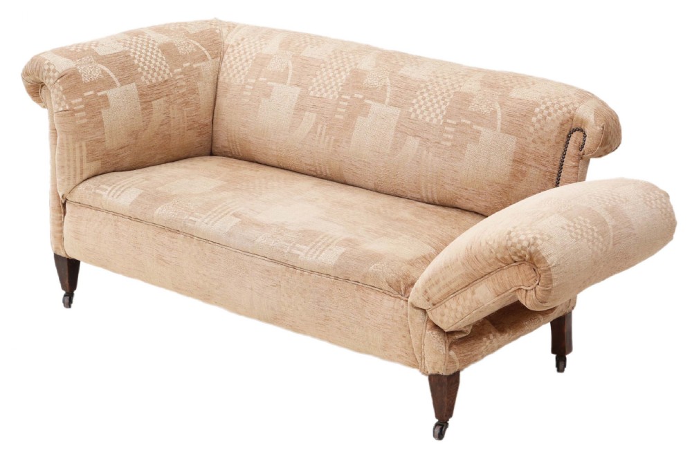 Small Victorian Chesterfield drop-arm sofa 
