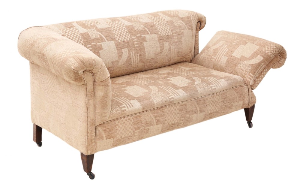 Small Victorian Chesterfield drop-arm sofa  View III
