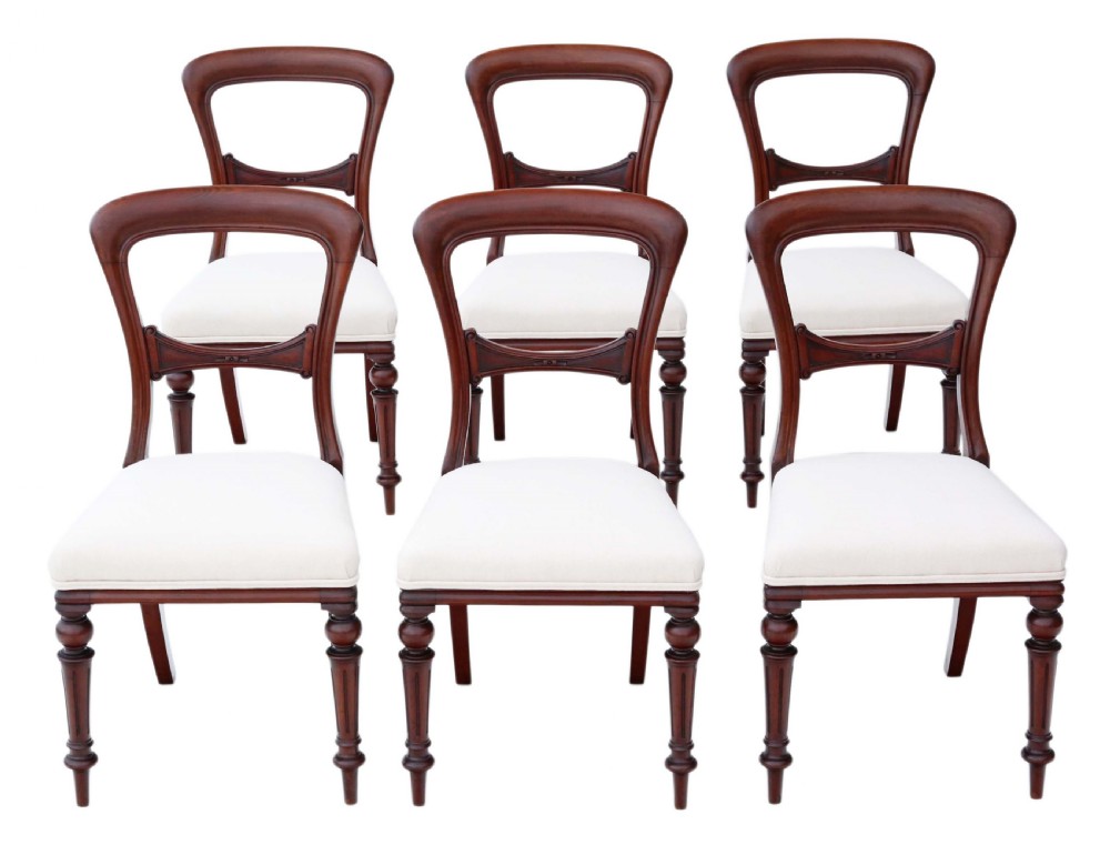 Set of 6 Victorian mahogany dining chairs C1880