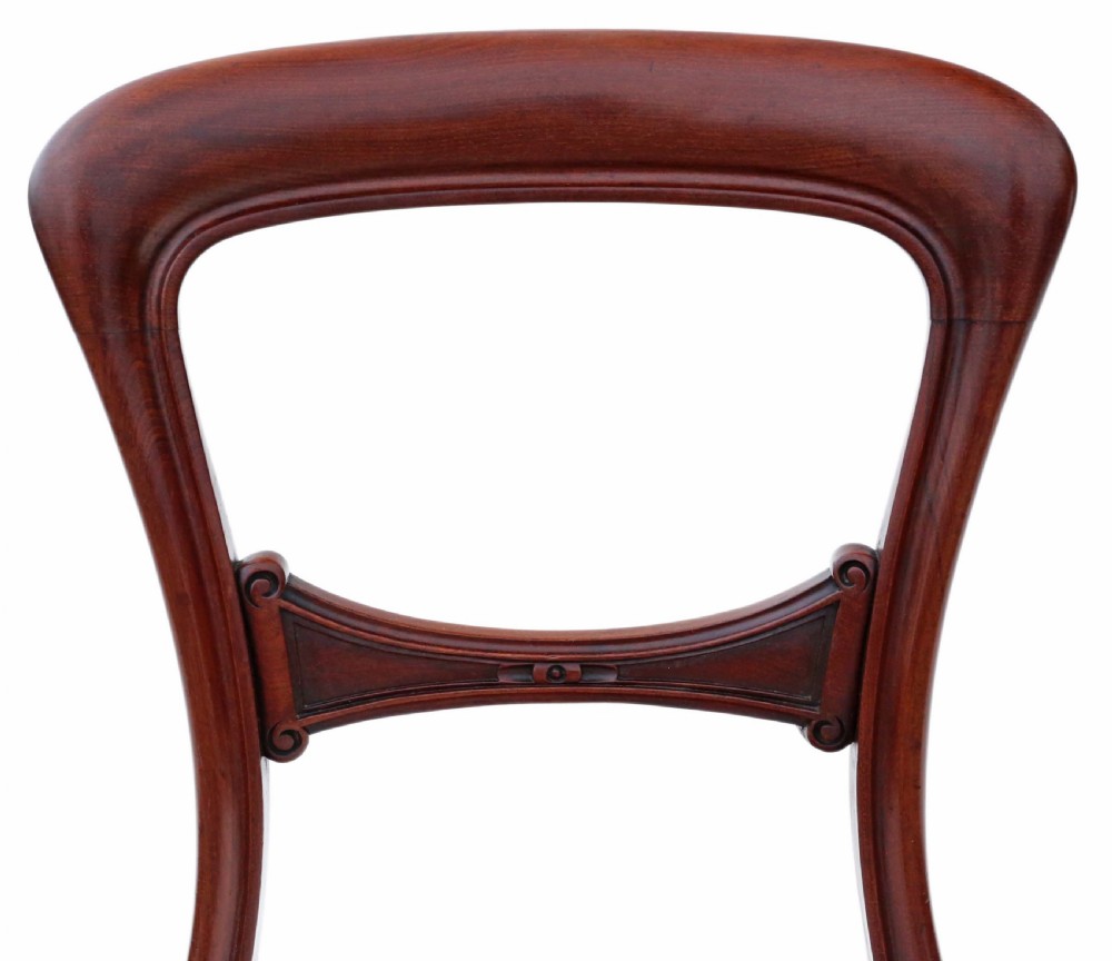 Set of 6 Victorian mahogany dining chairs C1880 View IV