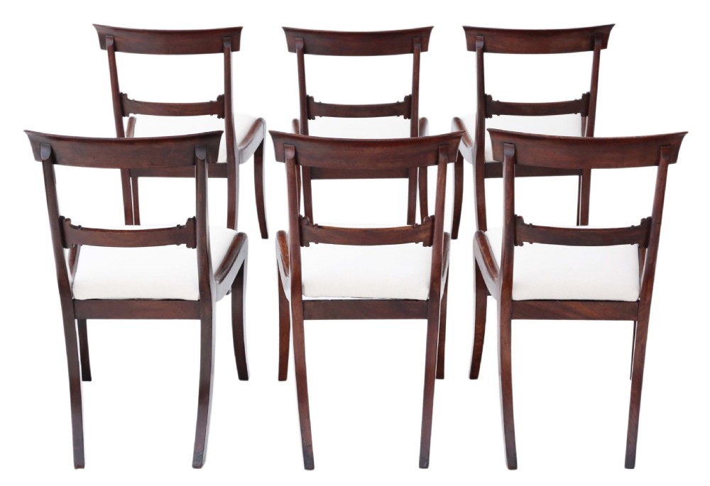 Set of 6 Regency mahogany dining chairs C1825 View II