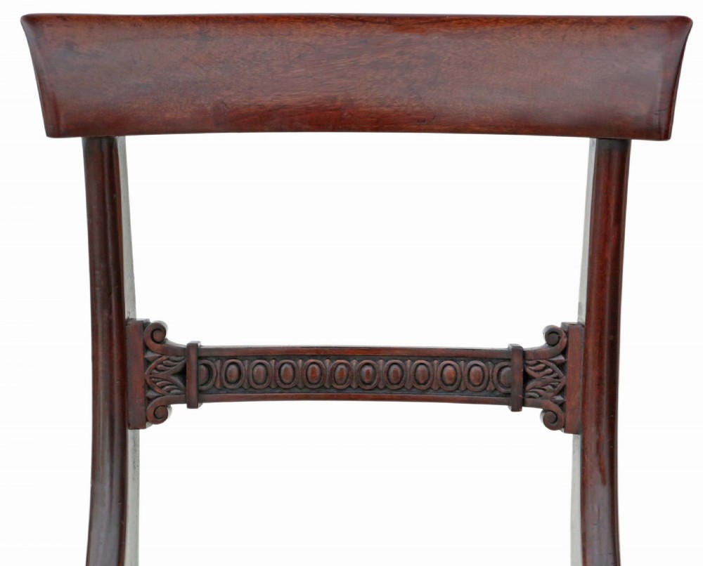 Set of 6 Regency mahogany dining chairs C1825 View IV