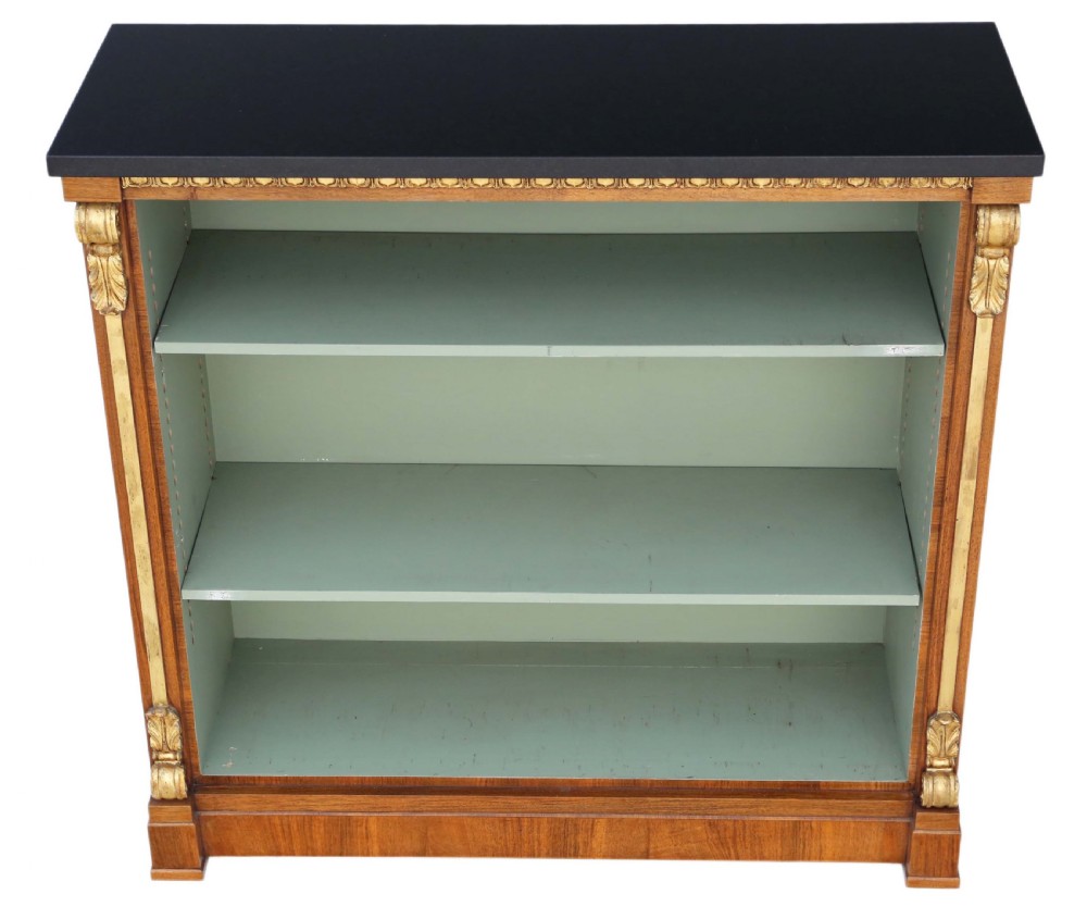 Pair of large Victorian and later walnut adjustable bookcase View II