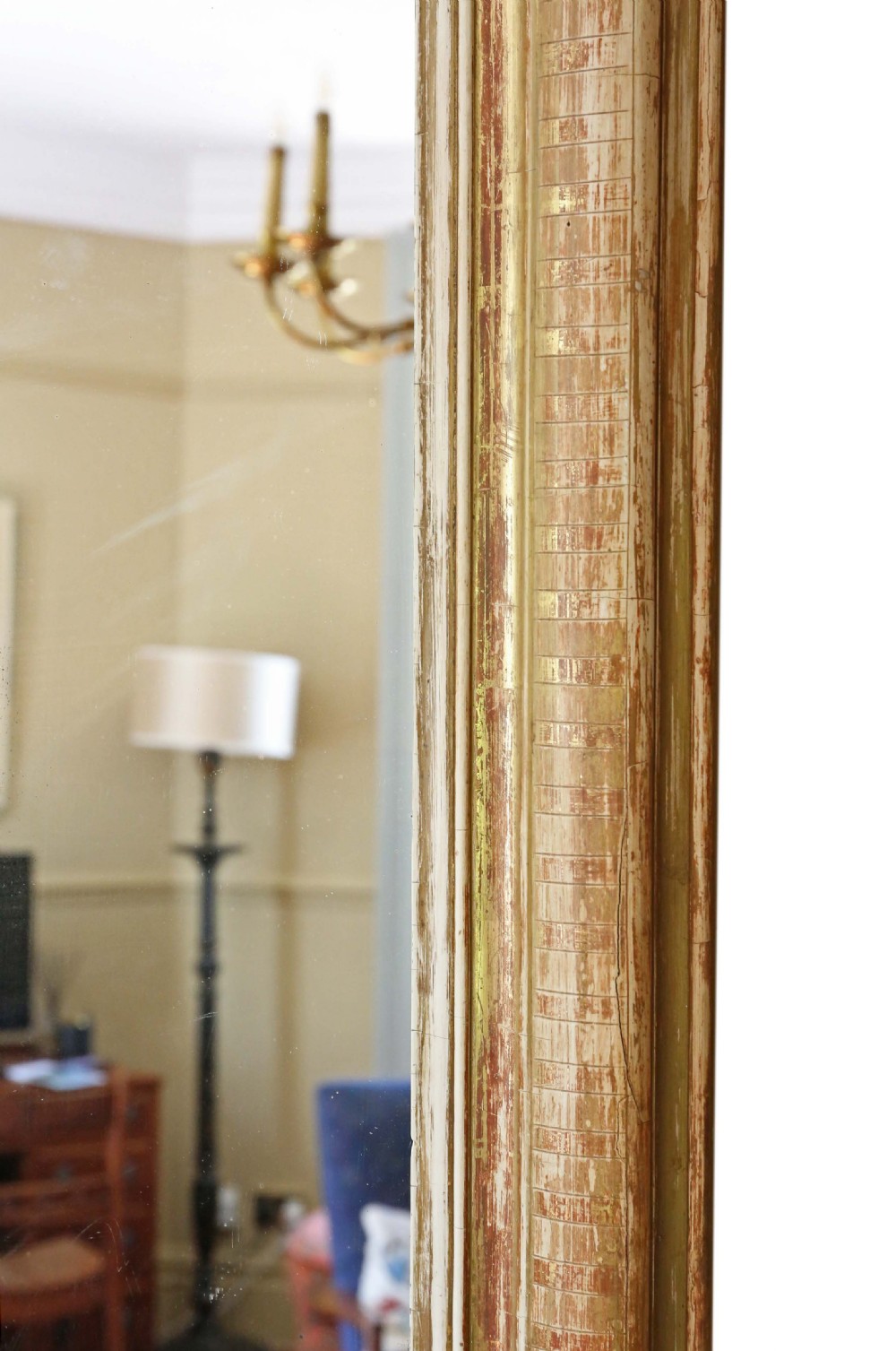 Very large gilt overmantle wall mirror 19th Century View IV