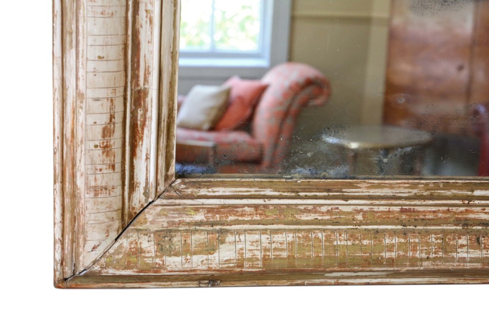 Very large gilt overmantle wall mirror 19th Century View VI