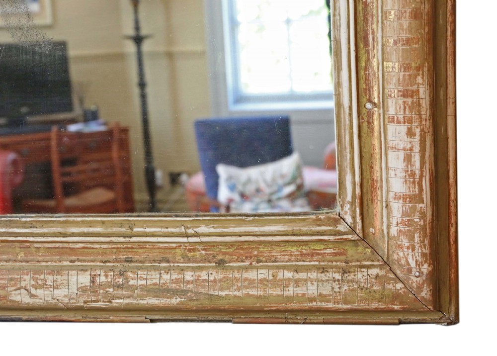 Very large gilt overmantle wall mirror 19th Century View VIII
