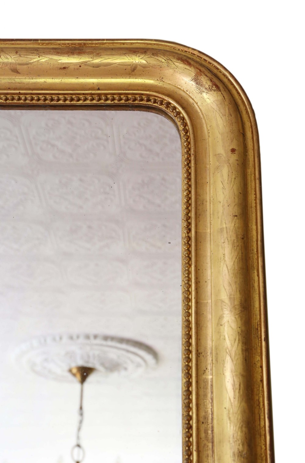 Very large 19th Century quality gilt overmantle wall mirror  View III