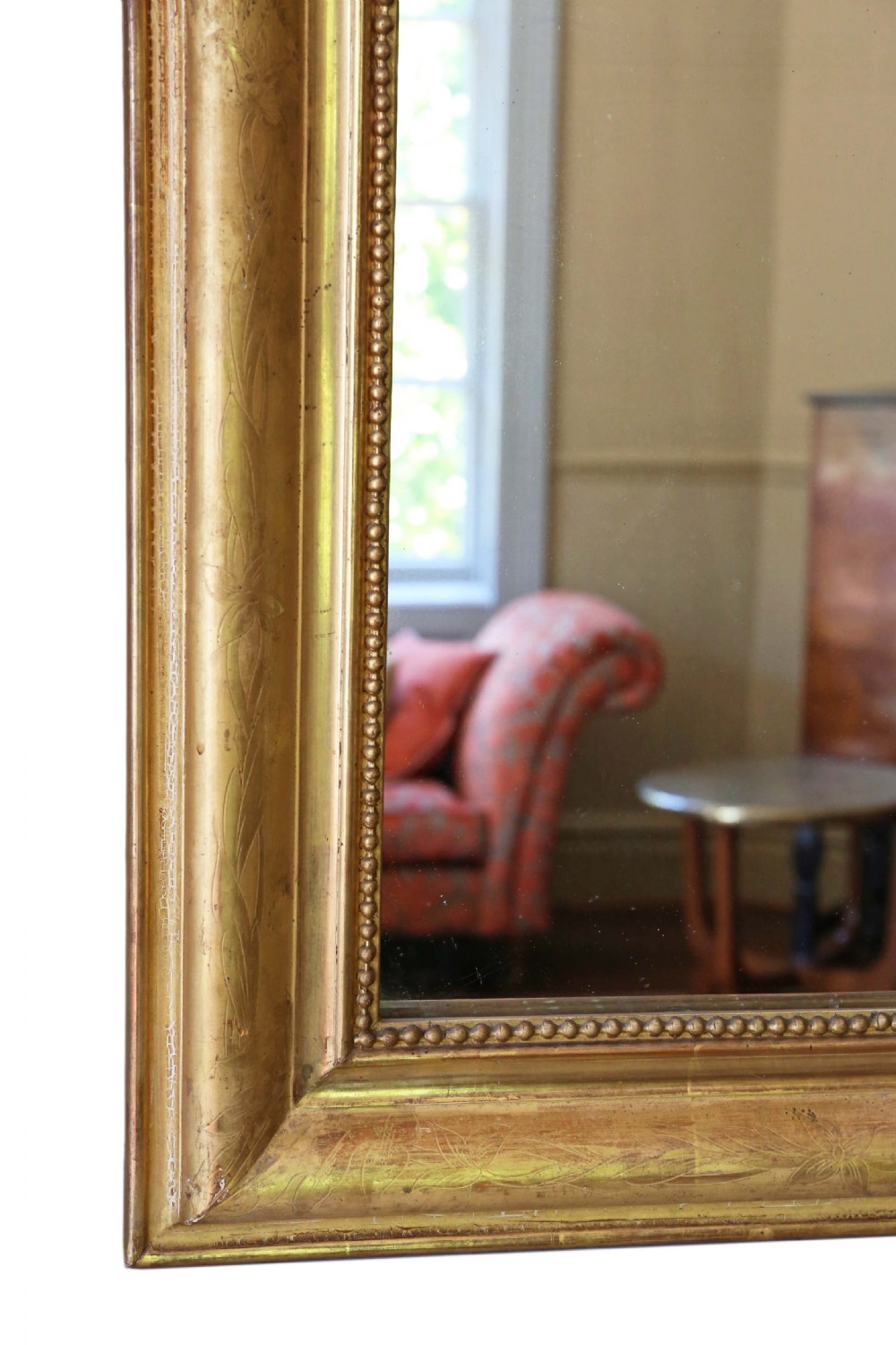 Very large 19th Century quality gilt overmantle wall mirror  View V
