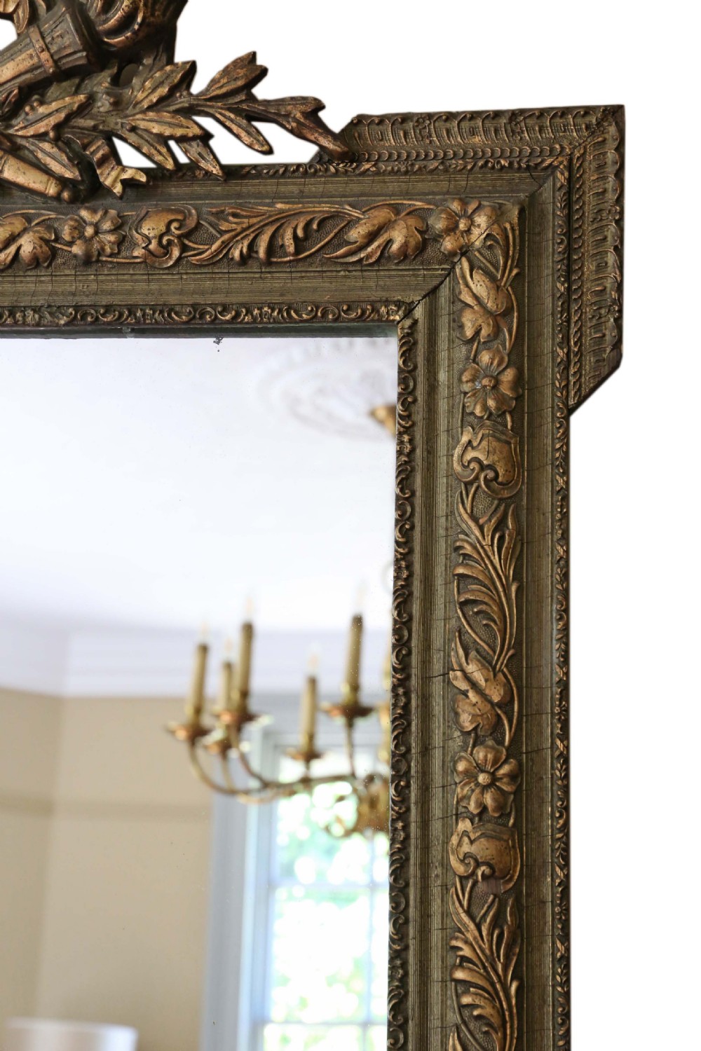 Large 19th Century gilt overmantle or wall mirror View III