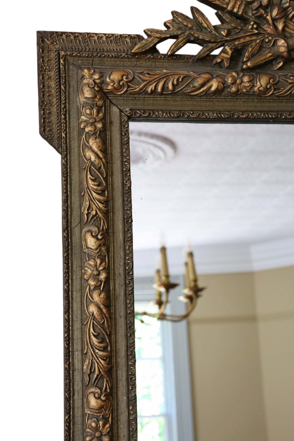 Large 19th Century gilt overmantle or wall mirror View V