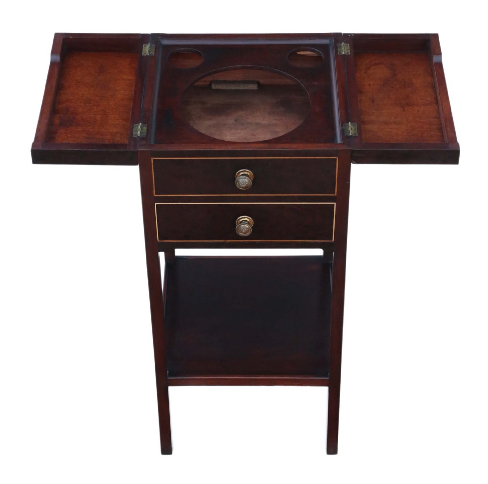 Georgian mahogany bedside table washstand C1810 View III