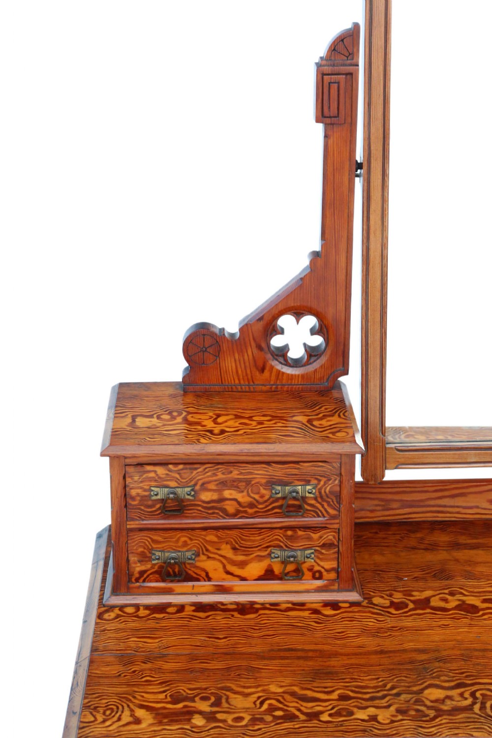 Victorian 19th Century pitch pine dressing table Aesthetic View II