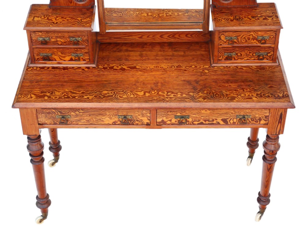 Victorian 19th Century pitch pine dressing table Aesthetic View III