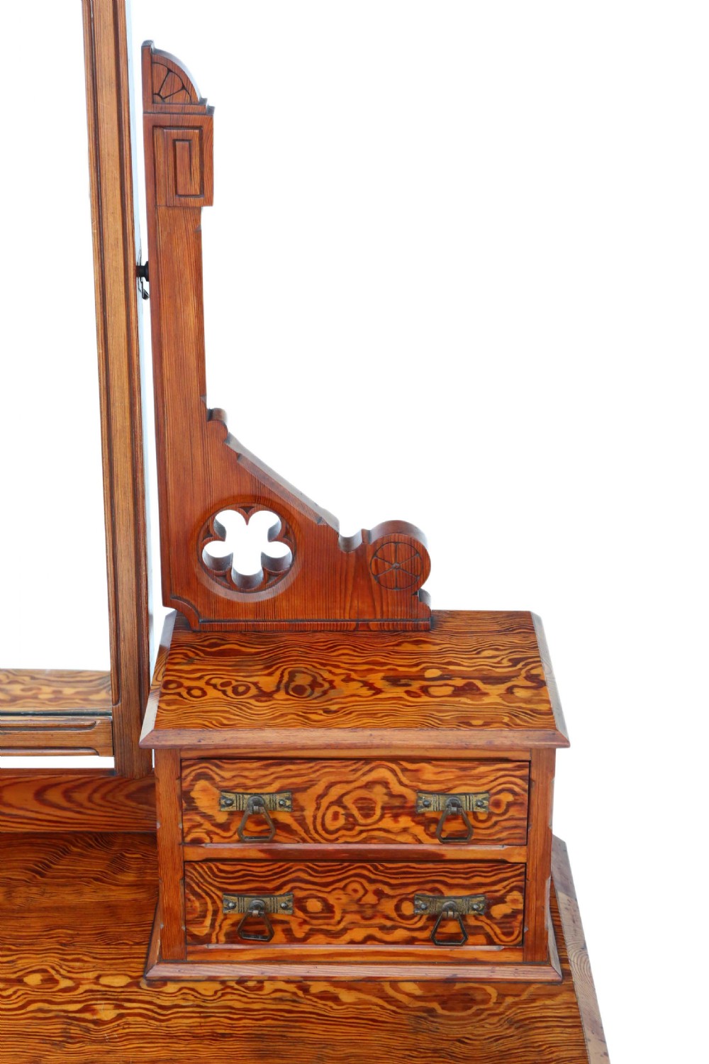 Victorian 19th Century pitch pine dressing table Aesthetic View V