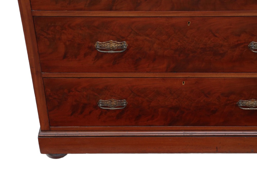 Victorian C1900 flame mahogany chest of drawers View V