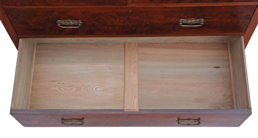 Victorian C1900 flame mahogany chest of drawers View XI