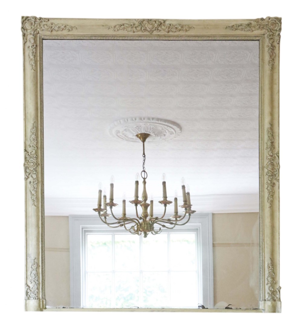 19th Century painted overmantle wall mirror 