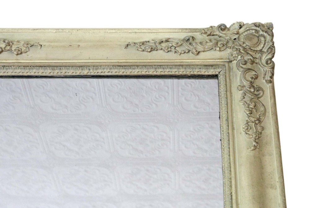 19th Century painted overmantle wall mirror  View II