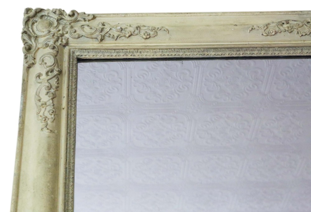 19th Century painted overmantle wall mirror  View III