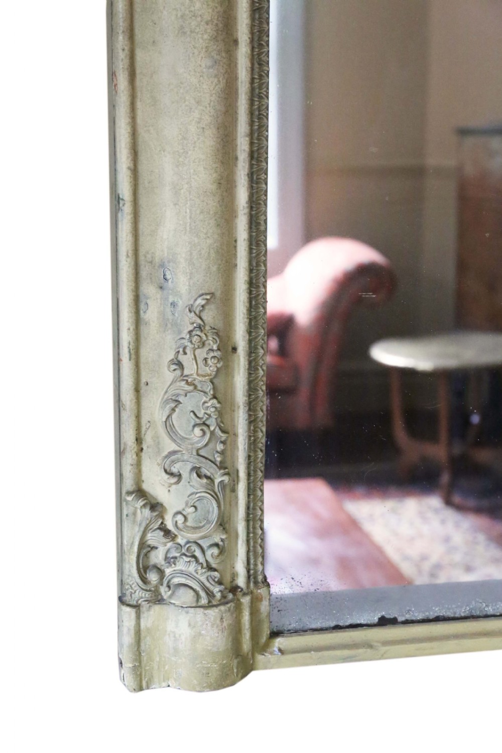19th Century painted overmantle wall mirror  View VI