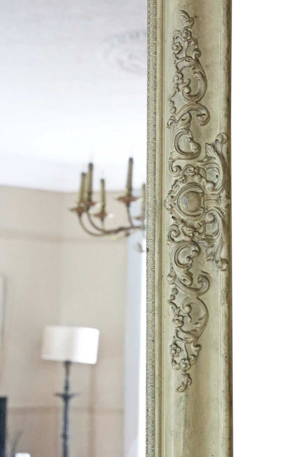 19th Century painted overmantle wall mirror  View VII