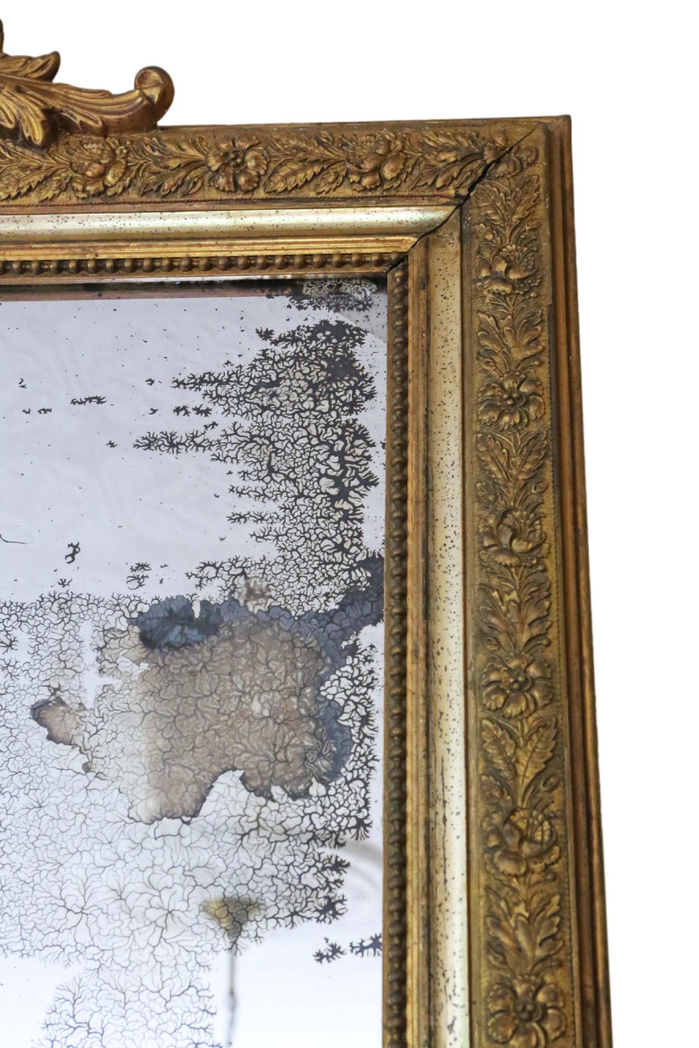 Large 19th Century French gilt overmantle wall mirror View III
