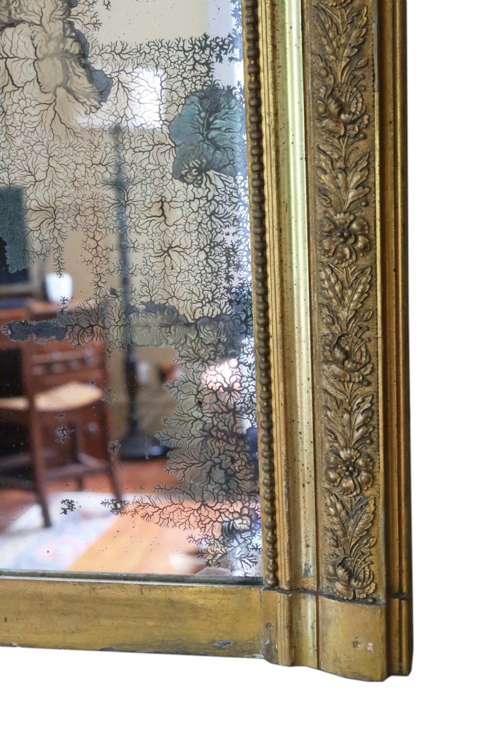 Large 19th Century French gilt overmantle wall mirror View V