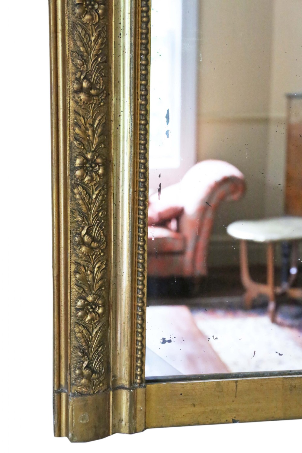 Large 19th Century French gilt overmantle wall mirror View VI