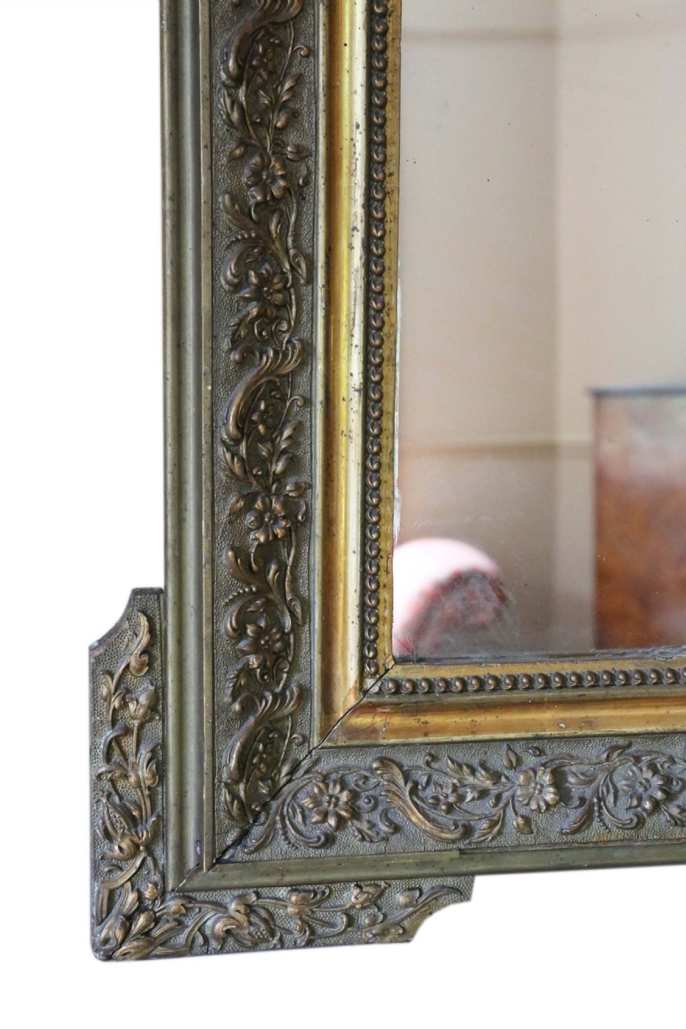 Large 19th Century French gilt overmantle wall mirror View IV