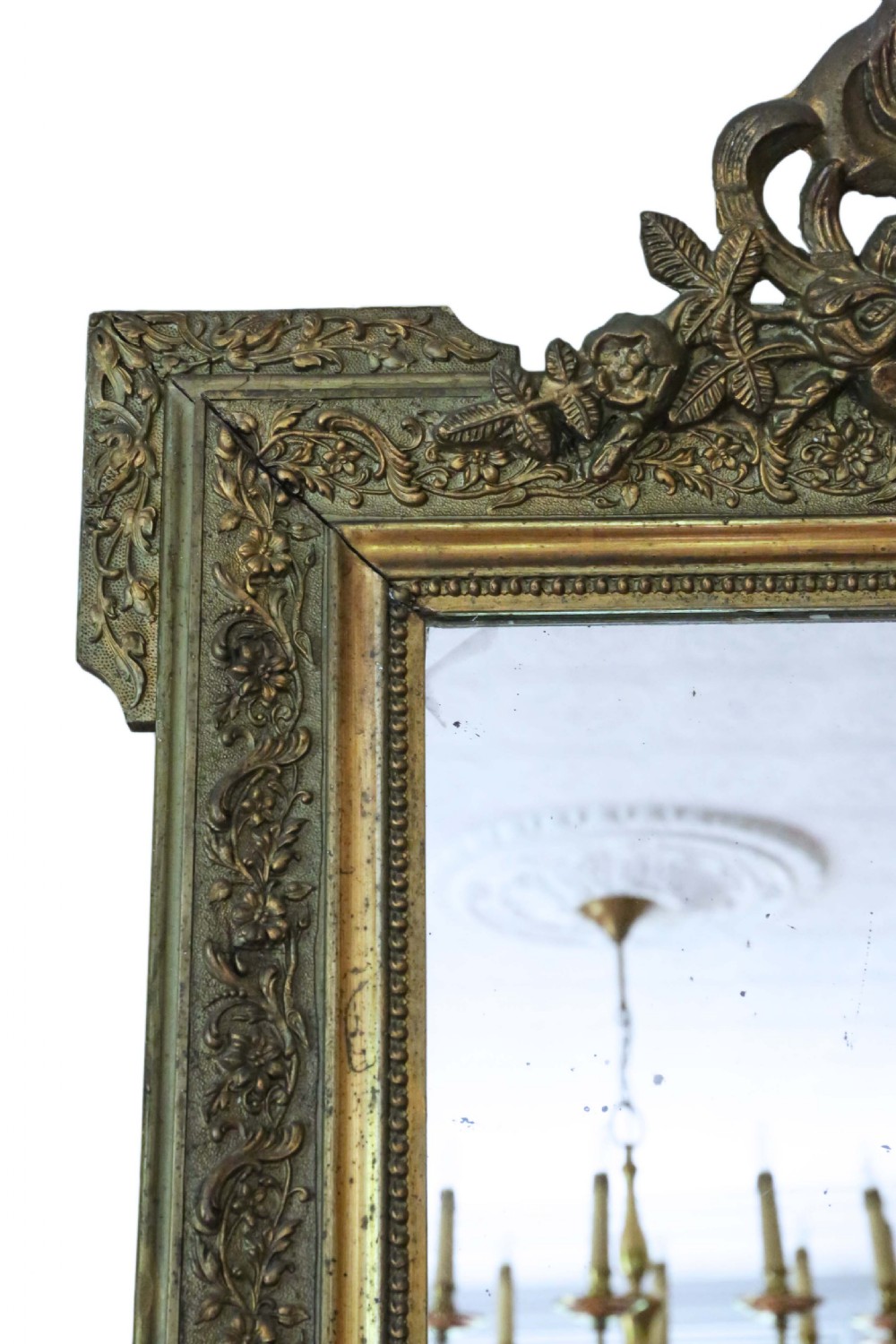 Large 19th Century French gilt overmantle wall mirror View VII