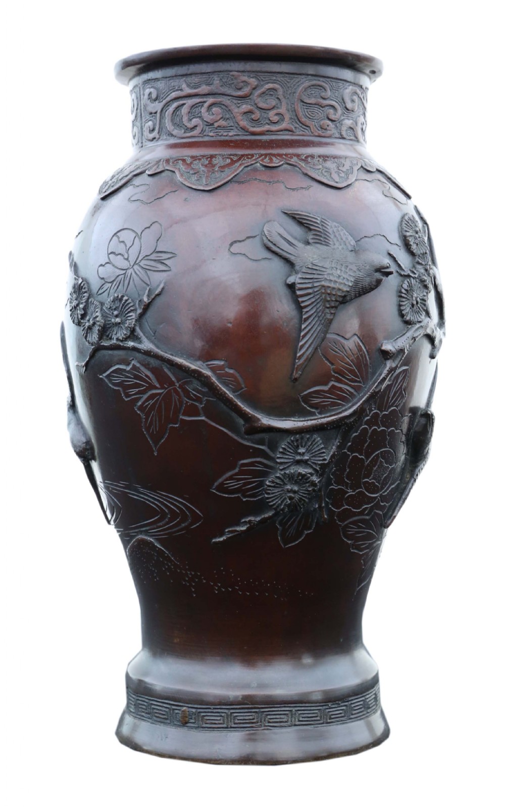 Japanese bronze vase Meiji period