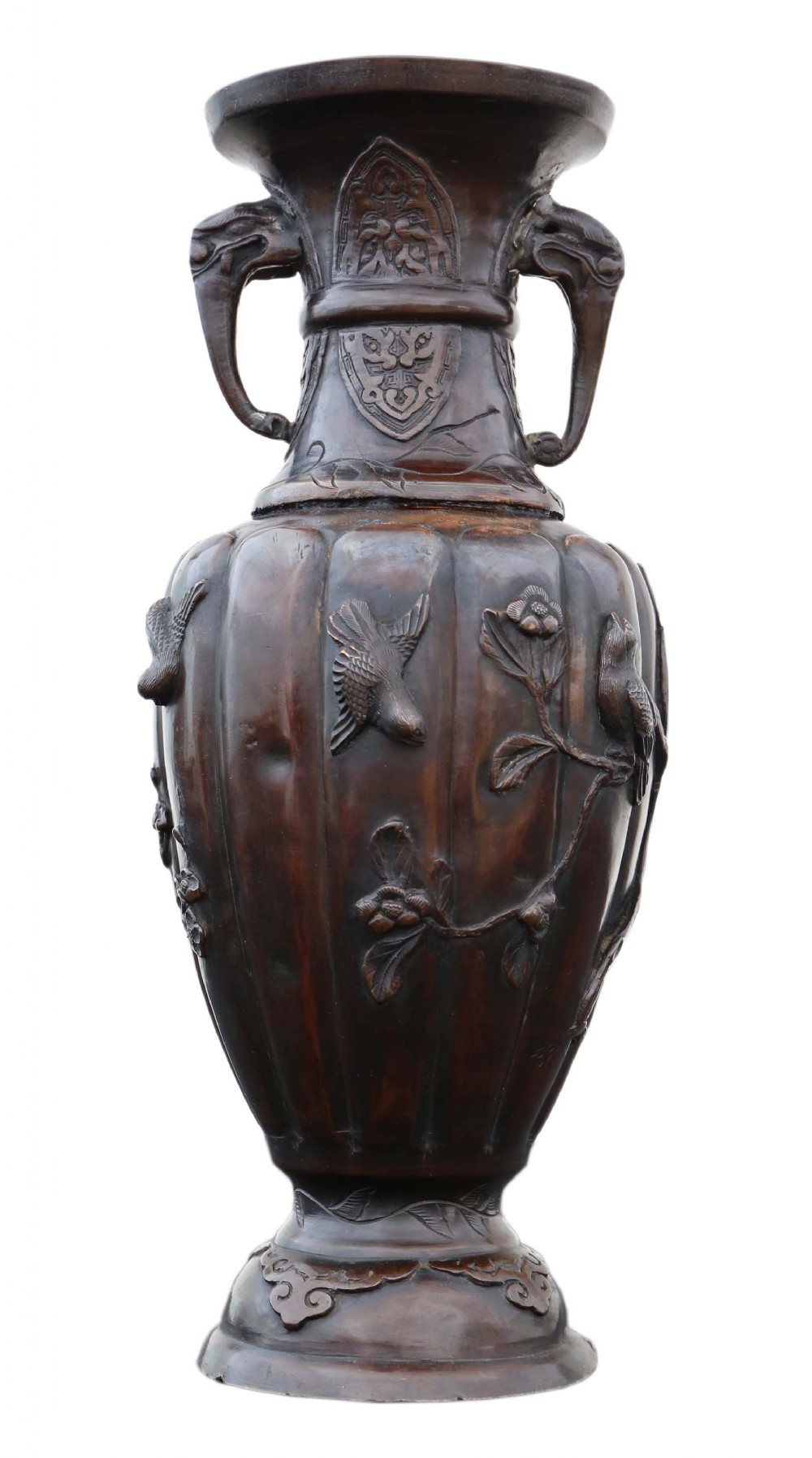Japanese bronze vase Meiji period