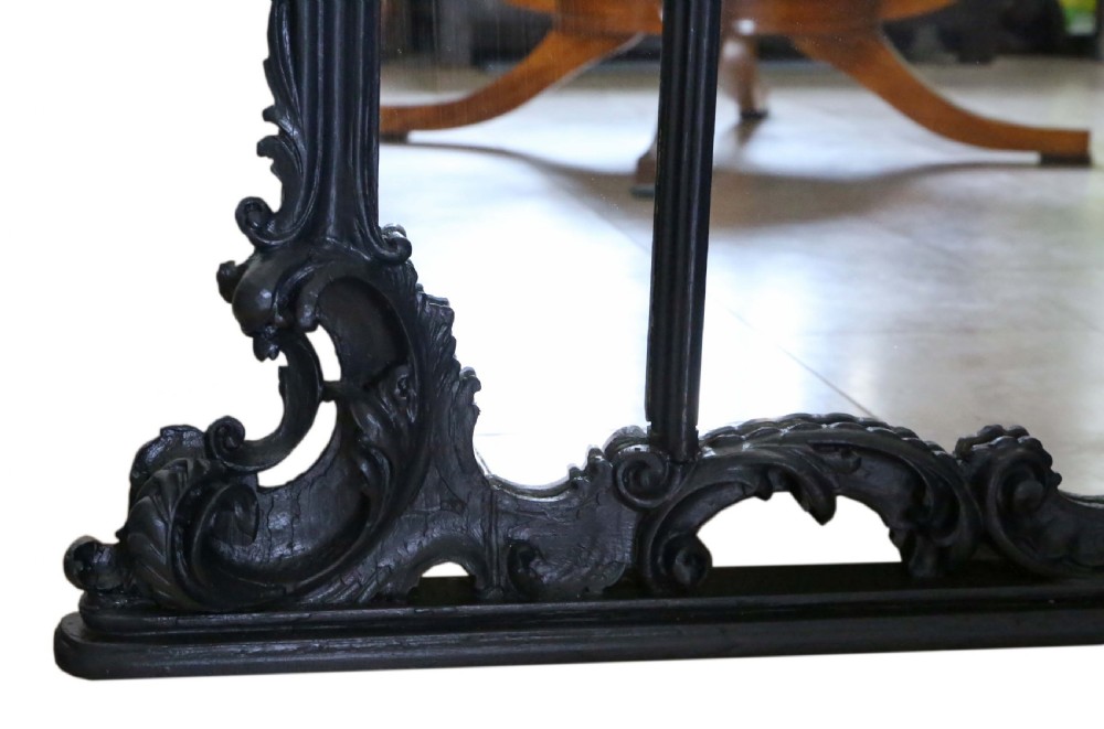 Large quality overmantle wall floor mirror 19th Century painted Italian View VIII