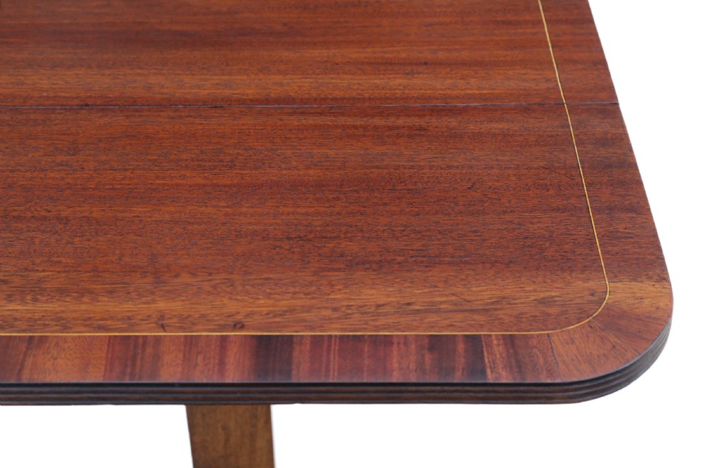 Late 19th Century inlaid mahogany folding sofa table. View V