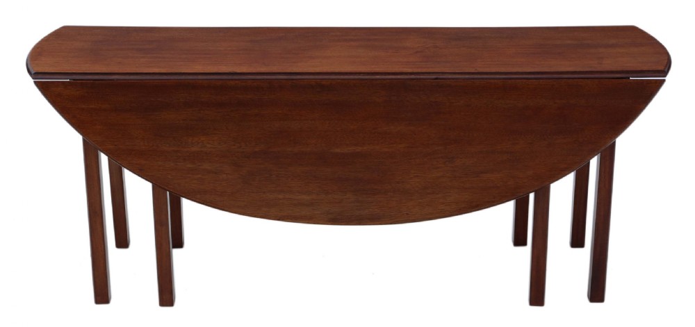 Mahogany gateleg wake dining table C1920 View VI