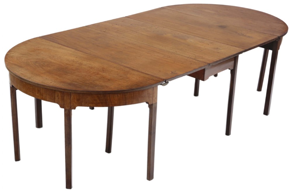 Georgian C1800 mahogany dining table ~ 4' x 8'8