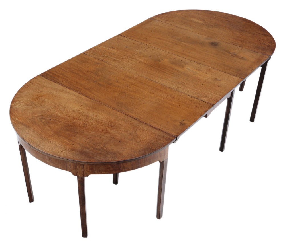 Georgian C1800 mahogany dining table ~ 4' x 8'8