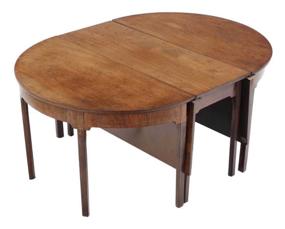 Georgian C1800 mahogany dining table ~ 4' x 8'8