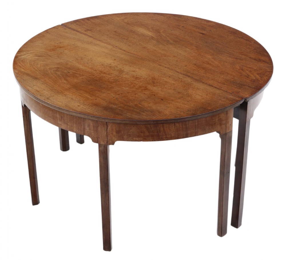 Georgian C1800 mahogany dining table ~ 4' x 8'8