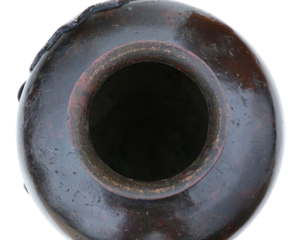 19th Century quality Japanese bronze Champleve vase View VII