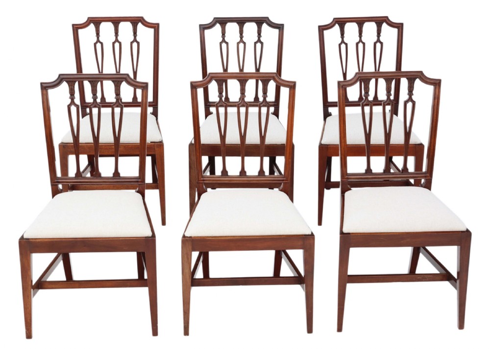 Set of 6 19th Century mahogany dining chairs