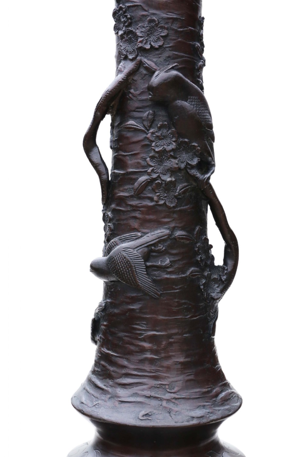 Floor standing Japanese bronze jardiniere planter Meiji View IV