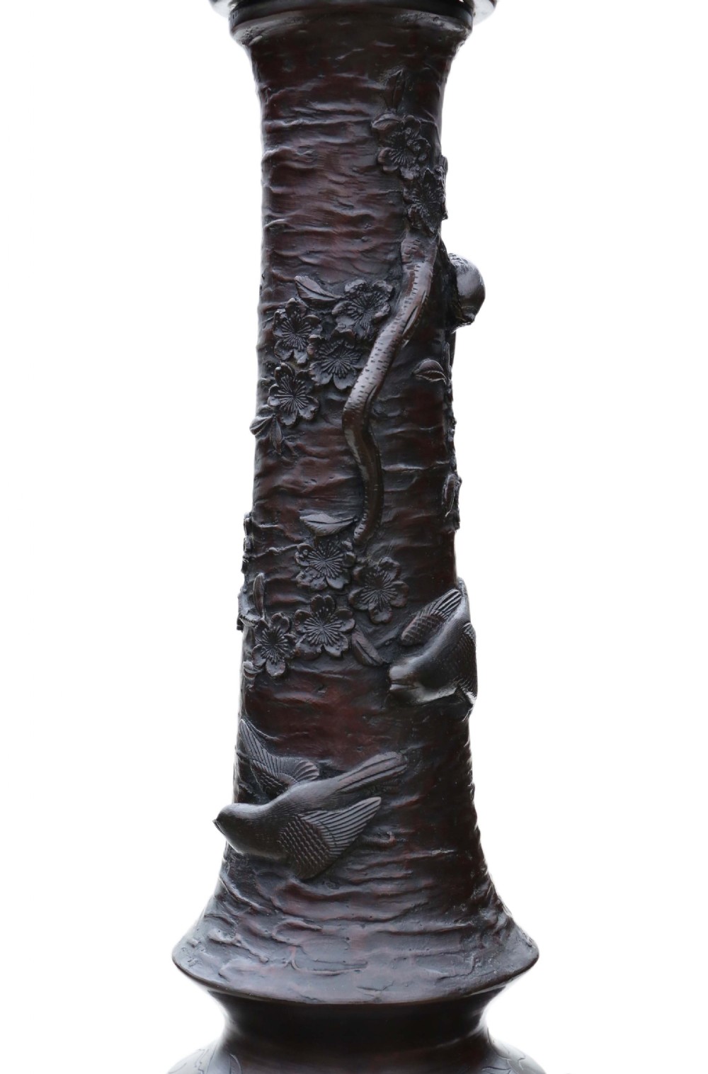 Floor standing Japanese bronze jardiniere planter Meiji View V