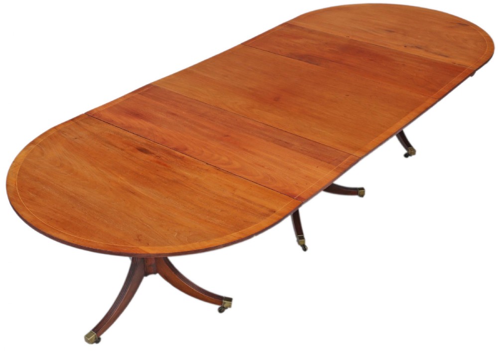 ANTIQUE VERY LARGE FINE QUALITY ~11' MAHOGANY EXTENDING DINING TABLE View II
