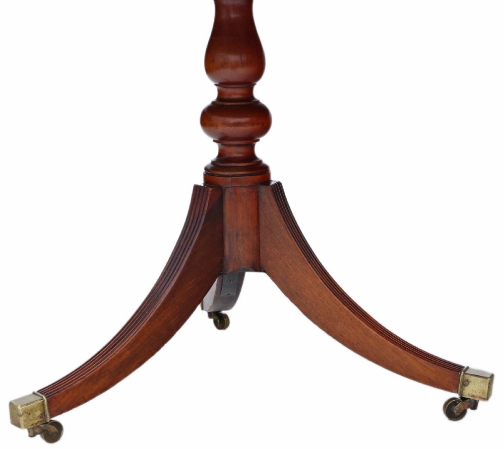 ANTIQUE VERY LARGE FINE QUALITY ~11' MAHOGANY EXTENDING DINING TABLE View VI