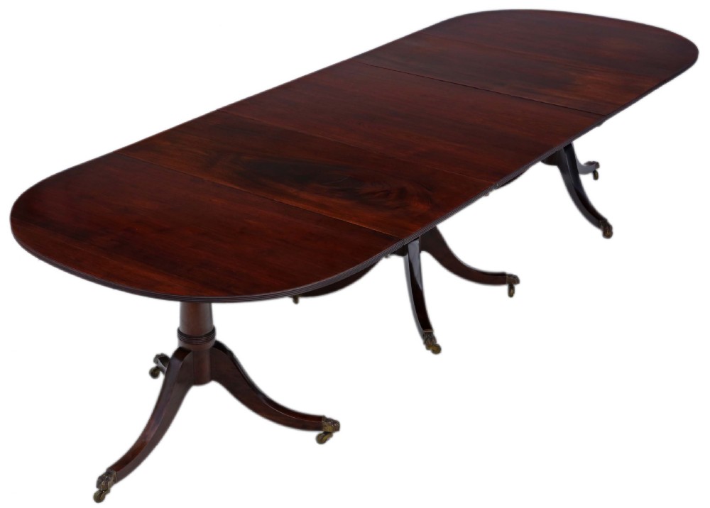 ANTIQUE VERY LARGE FINE QUALITY ~10' CUBAN MAHOGANY EXTENDING DINING TABLE