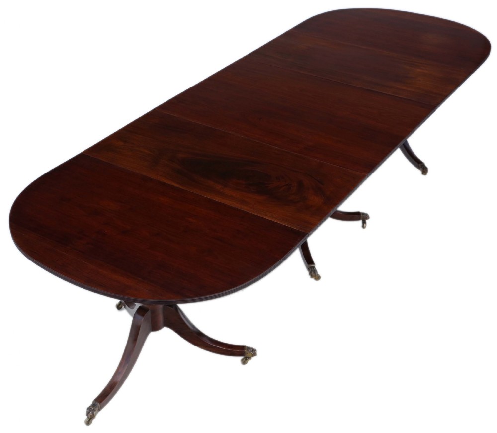 ANTIQUE VERY LARGE FINE QUALITY ~10' CUBAN MAHOGANY EXTENDING DINING TABLE View III