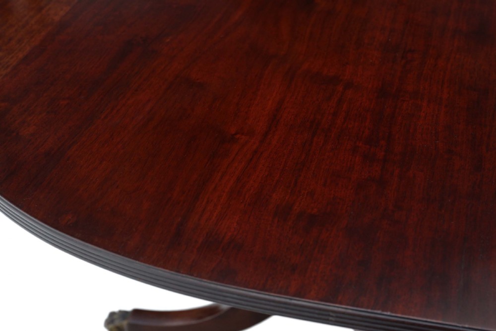 ANTIQUE VERY LARGE FINE QUALITY ~10' CUBAN MAHOGANY EXTENDING DINING TABLE View V