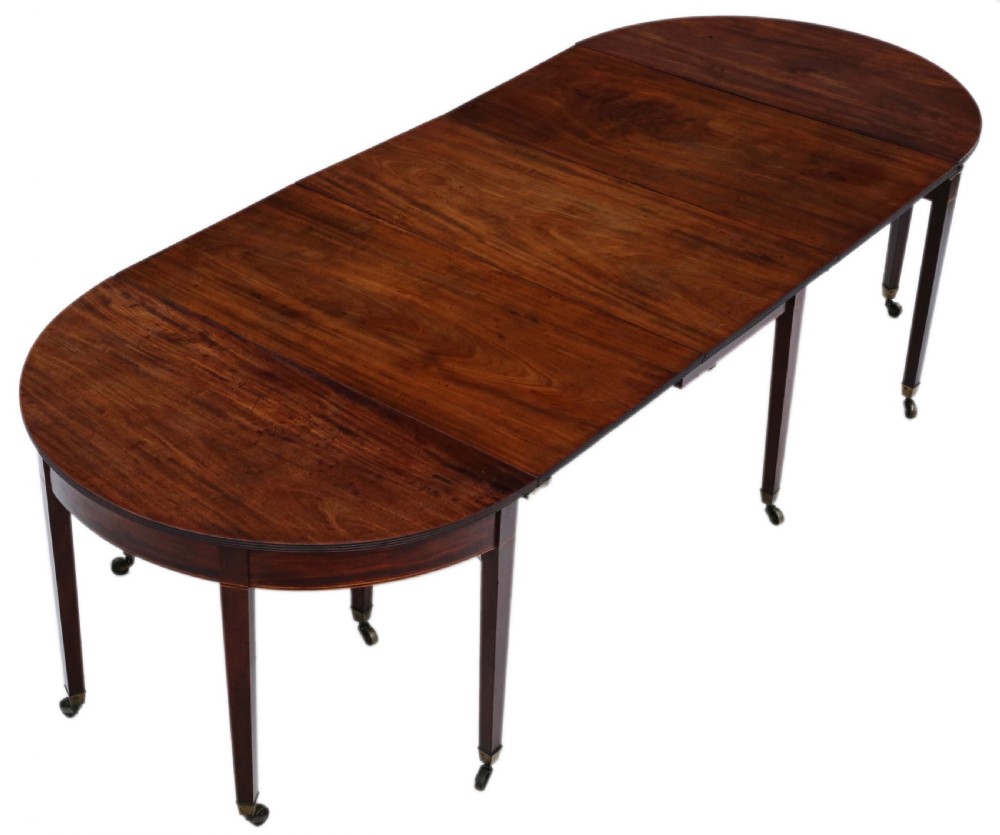 ANTIQUE VERY LARGE FINE QUALITY ~9' CUBAN MAHOGANY EXTENDING DINING TABLE View II