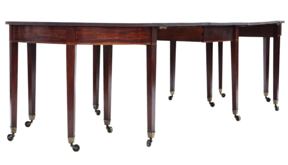 ANTIQUE VERY LARGE FINE QUALITY ~9' CUBAN MAHOGANY EXTENDING DINING TABLE View VI